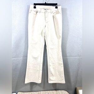 ElleMenno Beige Cream Textured Bootcut Jeans Size 11